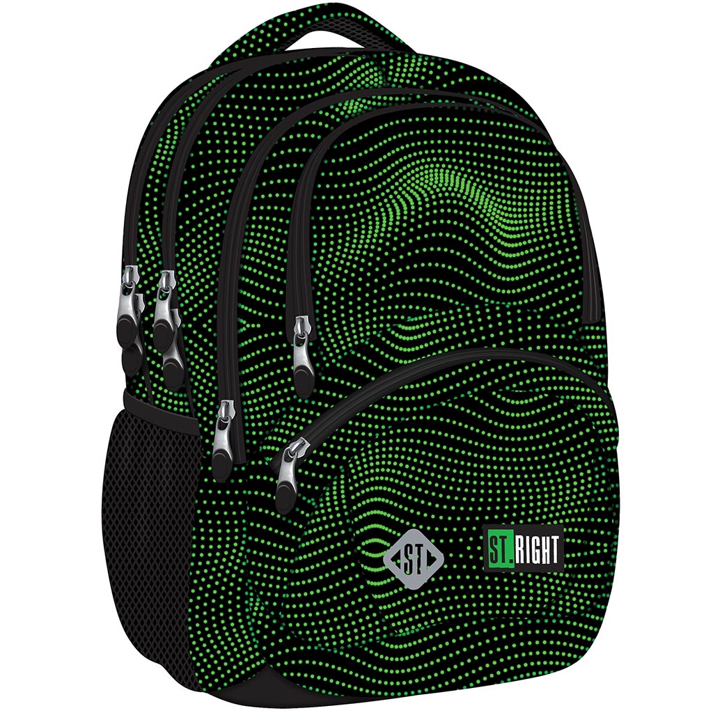 St.Right Green Halfton ergonomischer Schulranzen, Rucksack BP05 42x30x19cm
