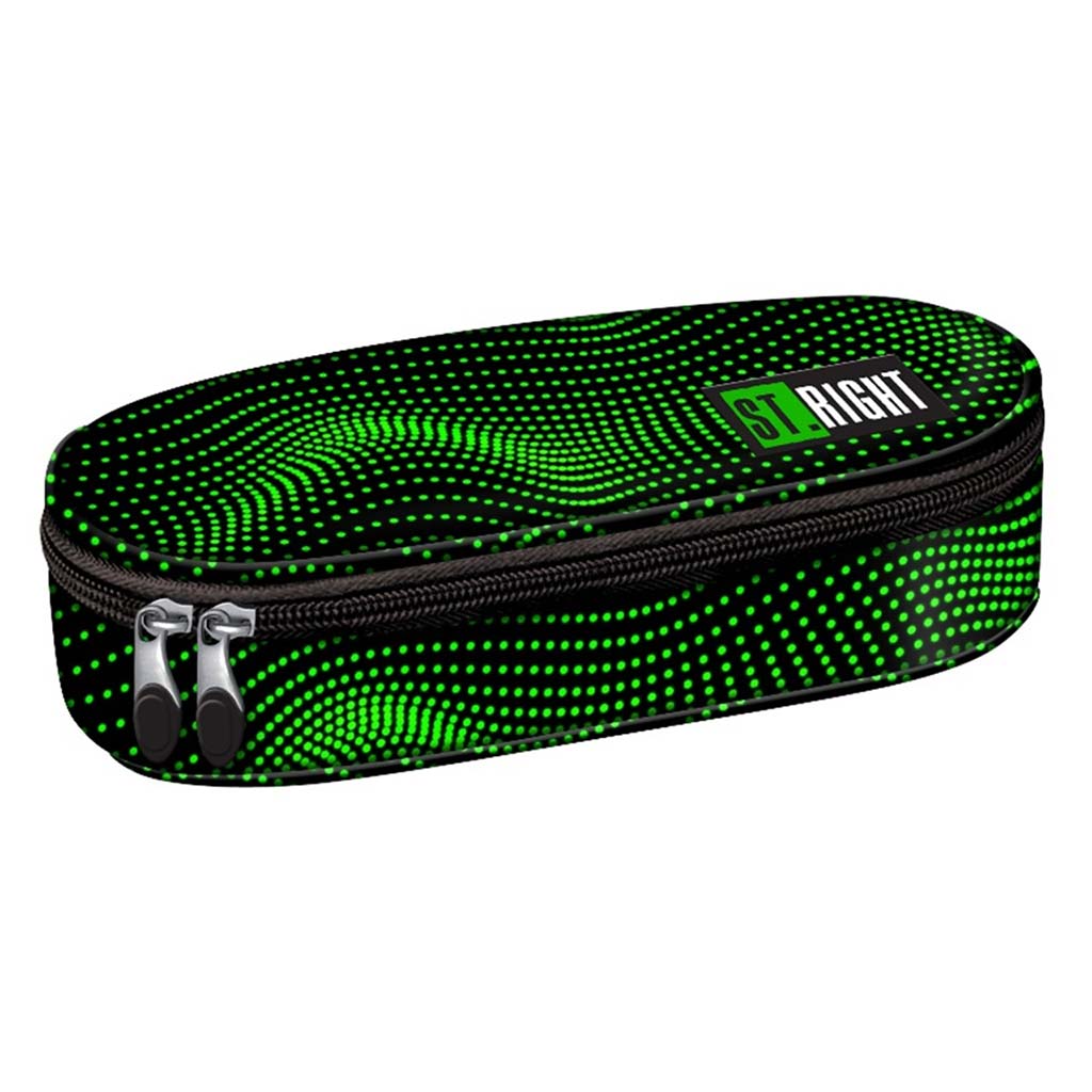 St.Right Green Halftone ovales Federmäppchen PC01 23x9,5x6 cm