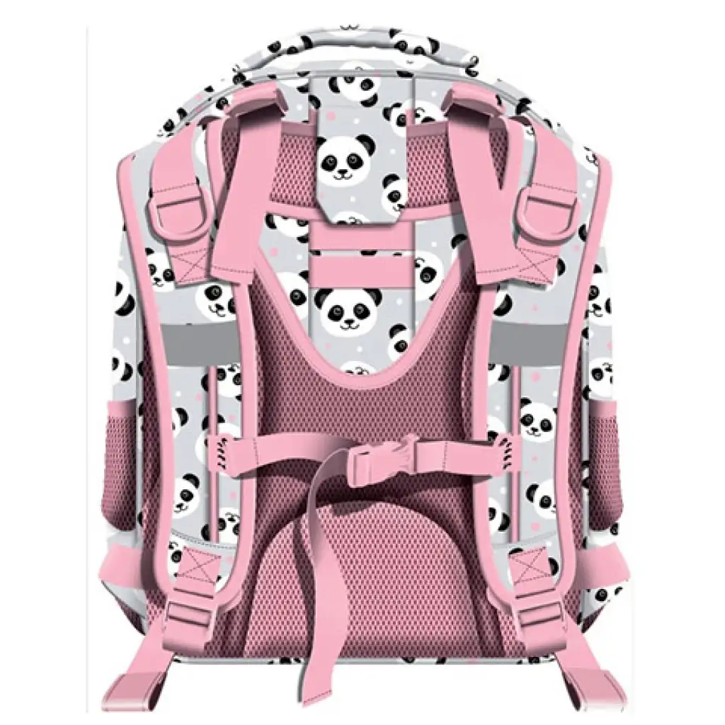 St.Right Grey Panda zweifächiger Schulranzen, Rucksack 39x29x17cm kép 2