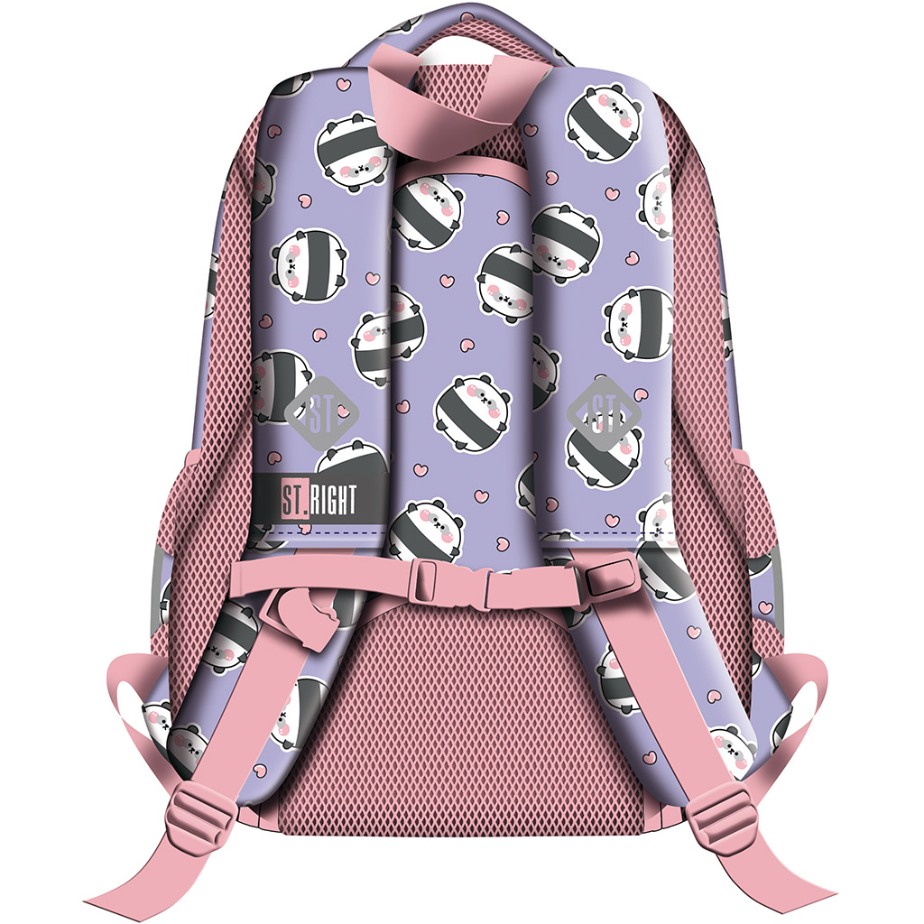 St.Right Happy Panda Schulranzen, Rucksack BP26 39x27x17cm kép 2