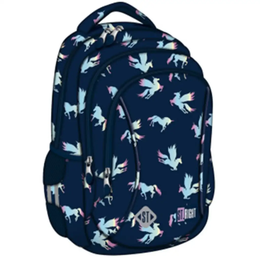 St.Right Holo Unicorns BP26 Schultasche Rucksack 15"