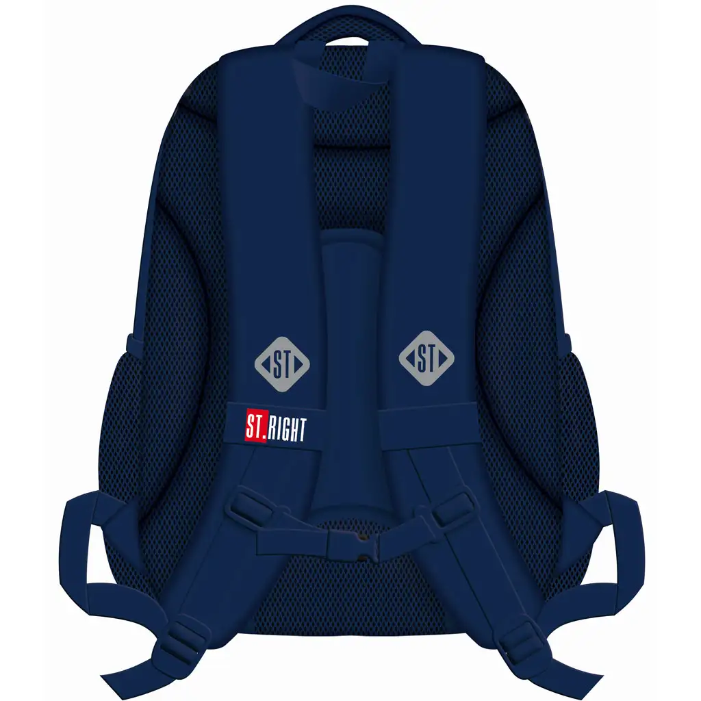 St.Right Navy Blue ergonomischer Schulranzen, Rucksack BP05 42x30x19cm kép 2