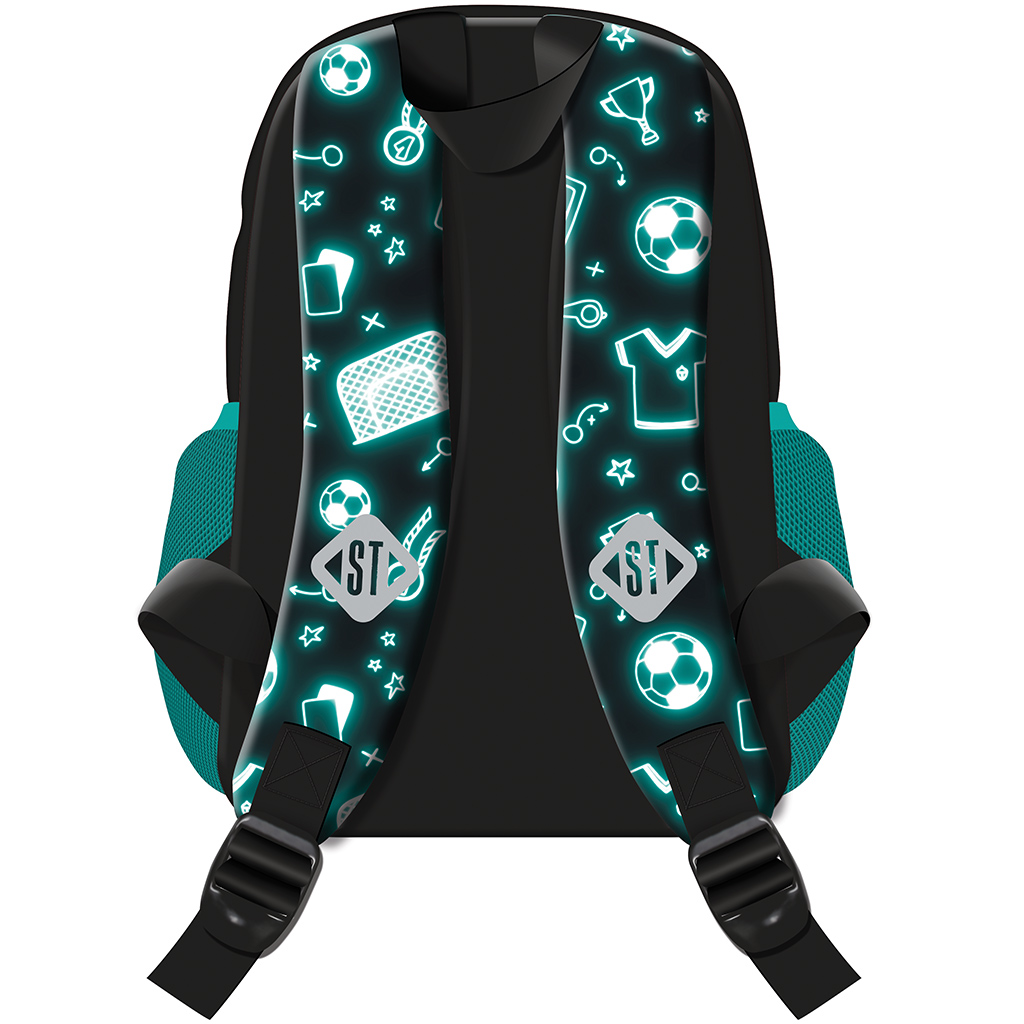 St.Right Neon Fußball-Schulranzen, Rucksack BP70 32x22x11,5 cm kép 2