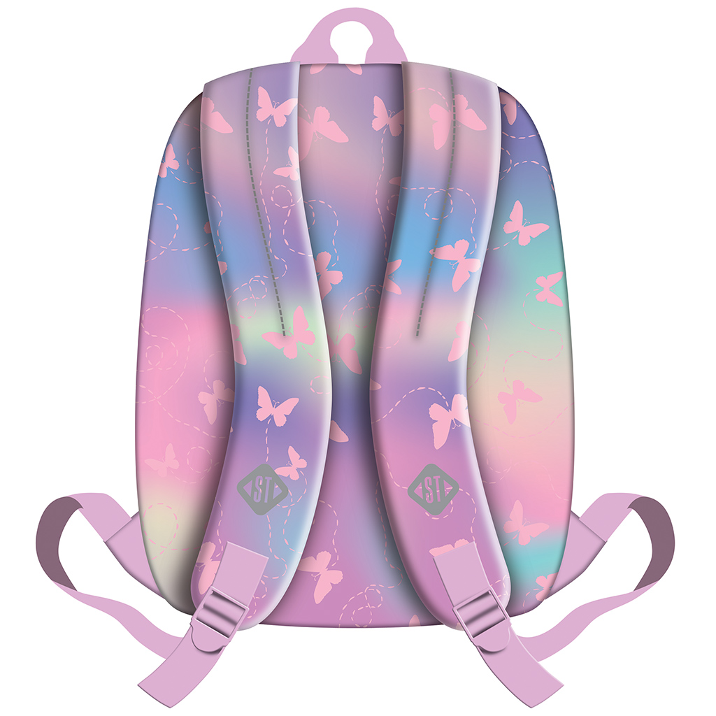 St.Right Pink Butterfly rosa Schmetterling-Schulranzen, Rucksack BP33 40x27x17cm kép 2