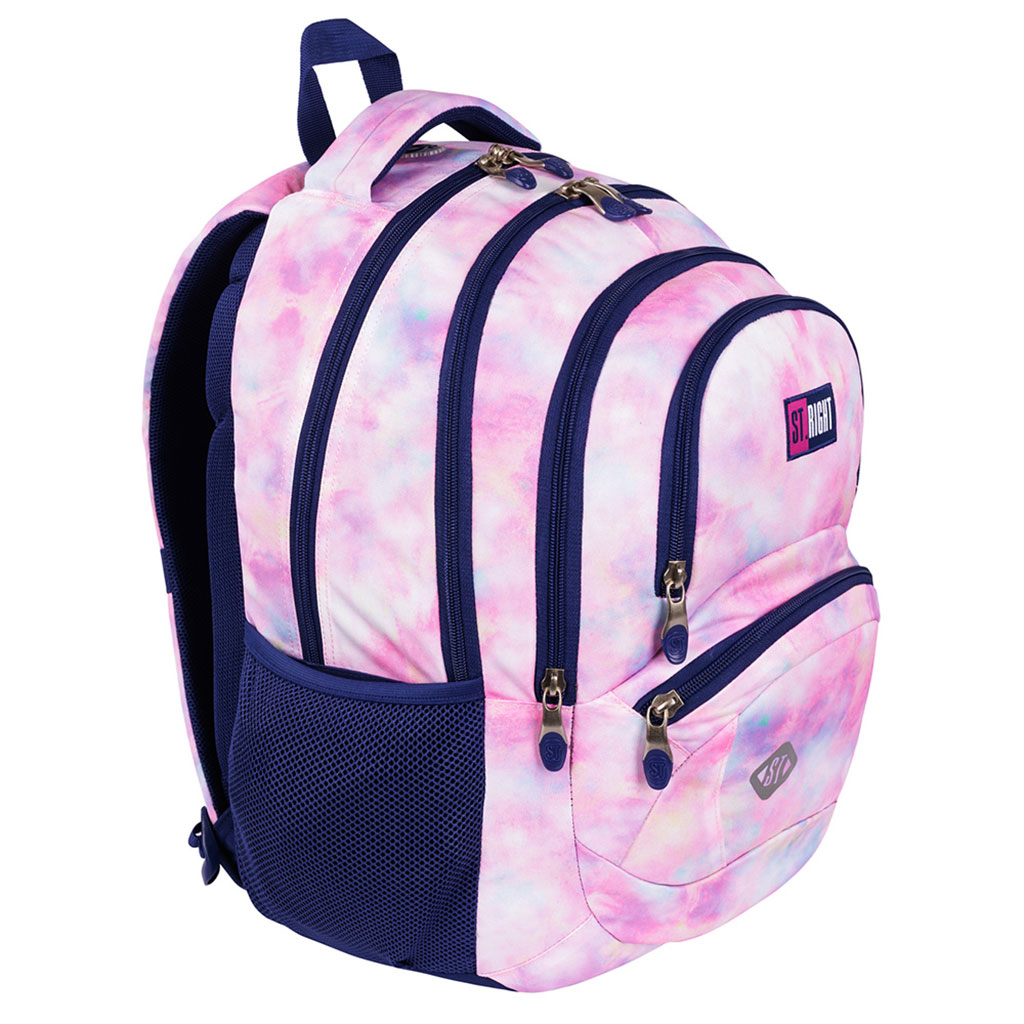 St.Right Pink sky dreifach unterteilte Schultasche, Rucksack 42x30x19cm kép 4