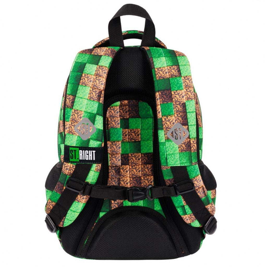 St.Right Pixel Cubes dreifach unterteilte ergonomische Schultasche, Rucksack BP26 39x27x17cm kép 3
