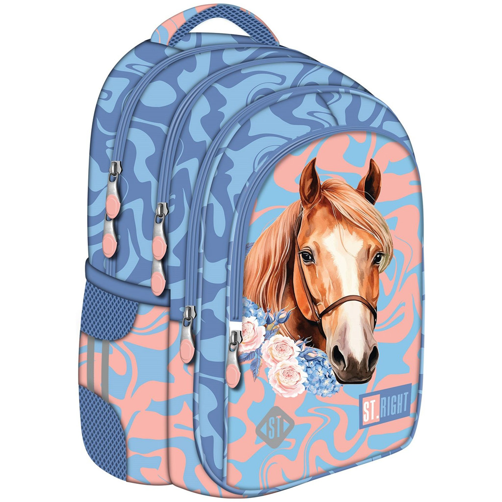 St.Right Romantic Horse Schulranzen, Rucksack BP58 40x28x18cm
