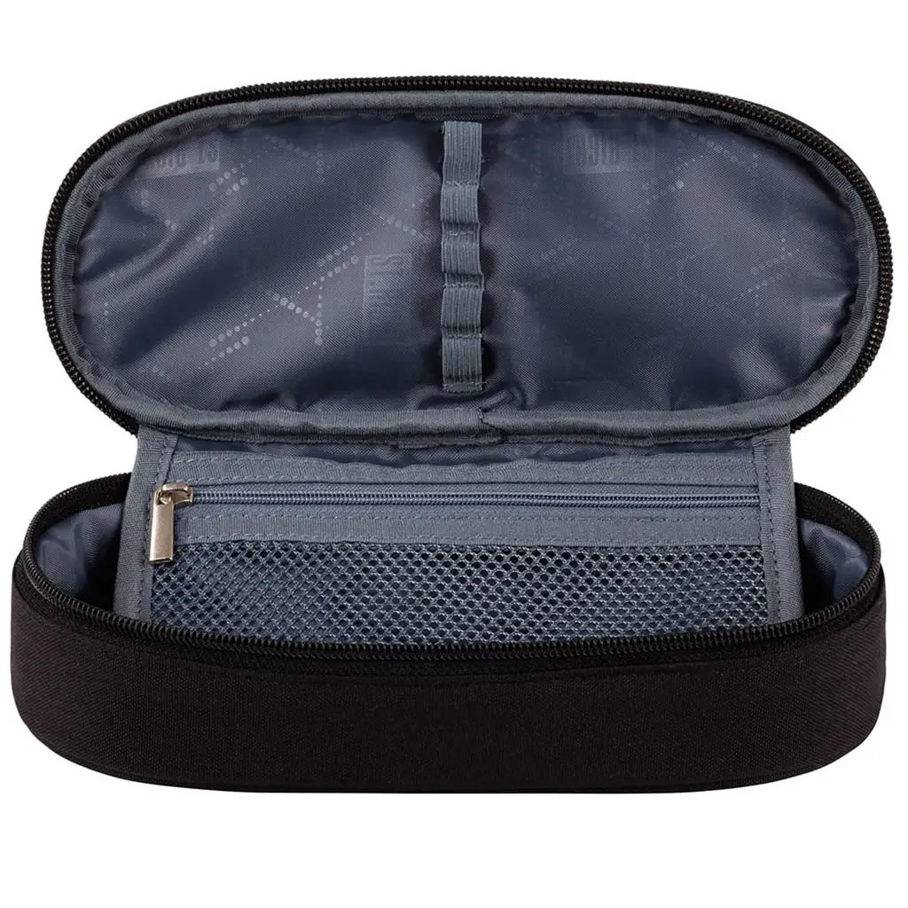 St.Right: Schwarze Katzen ovales Federmäppchen in Schwarz 23cm kép 2