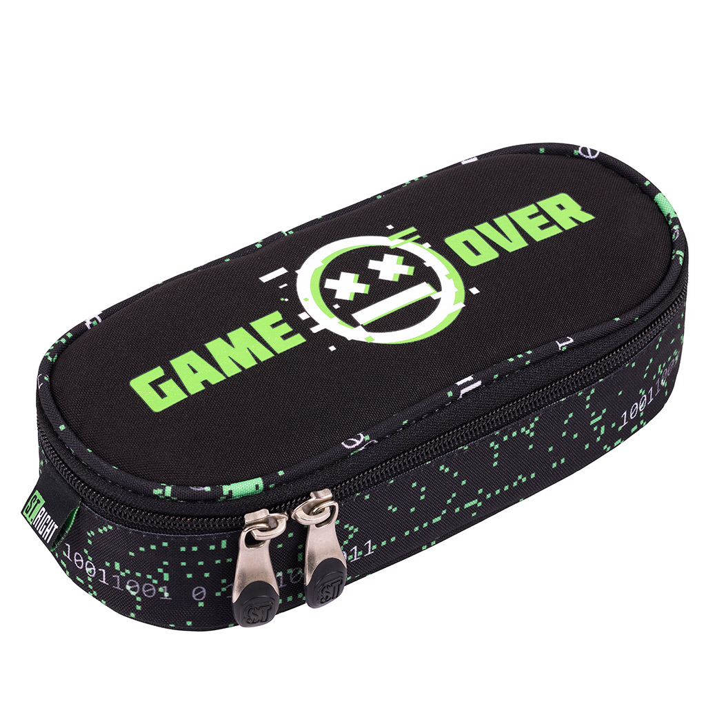 St.Right VR Gamer schwarzes ovales Federmäppchen PC01 23x9,5x6cm