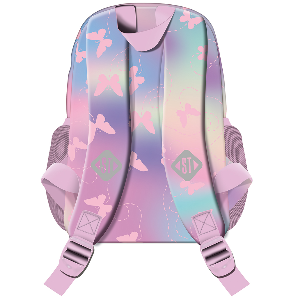 St.Right rosa Schmetterlings-Schulranzen, Rucksack BP70 32x22x11,5 cm kép 2