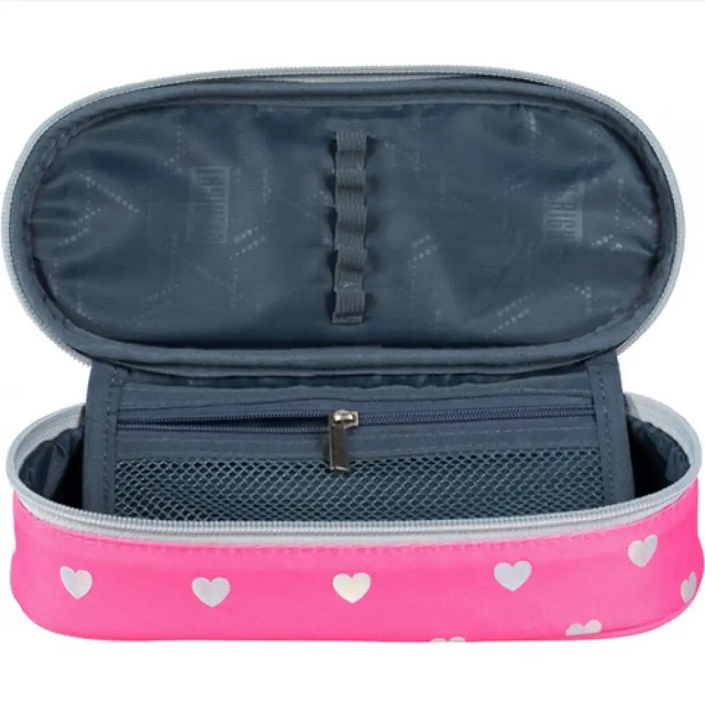 St.Right rosa ovales Federmäppchen mit Katzenmuster und Pailletten, 23 cm kép 2