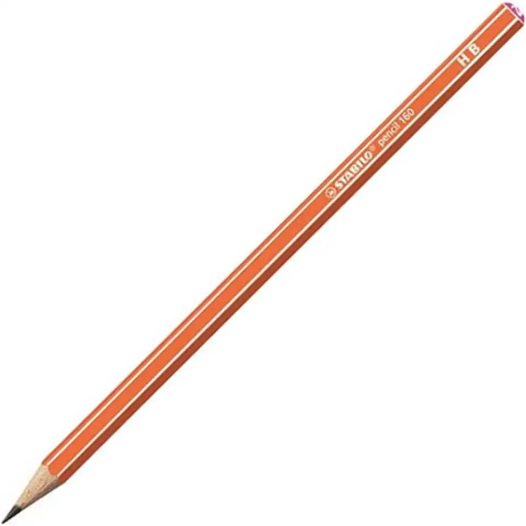 Stabilo: Bleistift 160 sechseckig HB Graphitstift mit orangefarbener Beschichtung