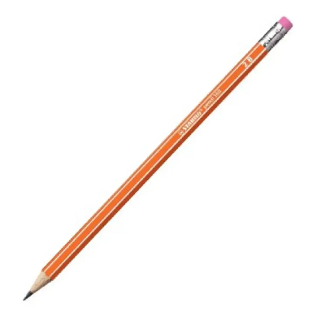 Stabilo: Bleistift 60 "2B" Graphitstift mit Radiergummi