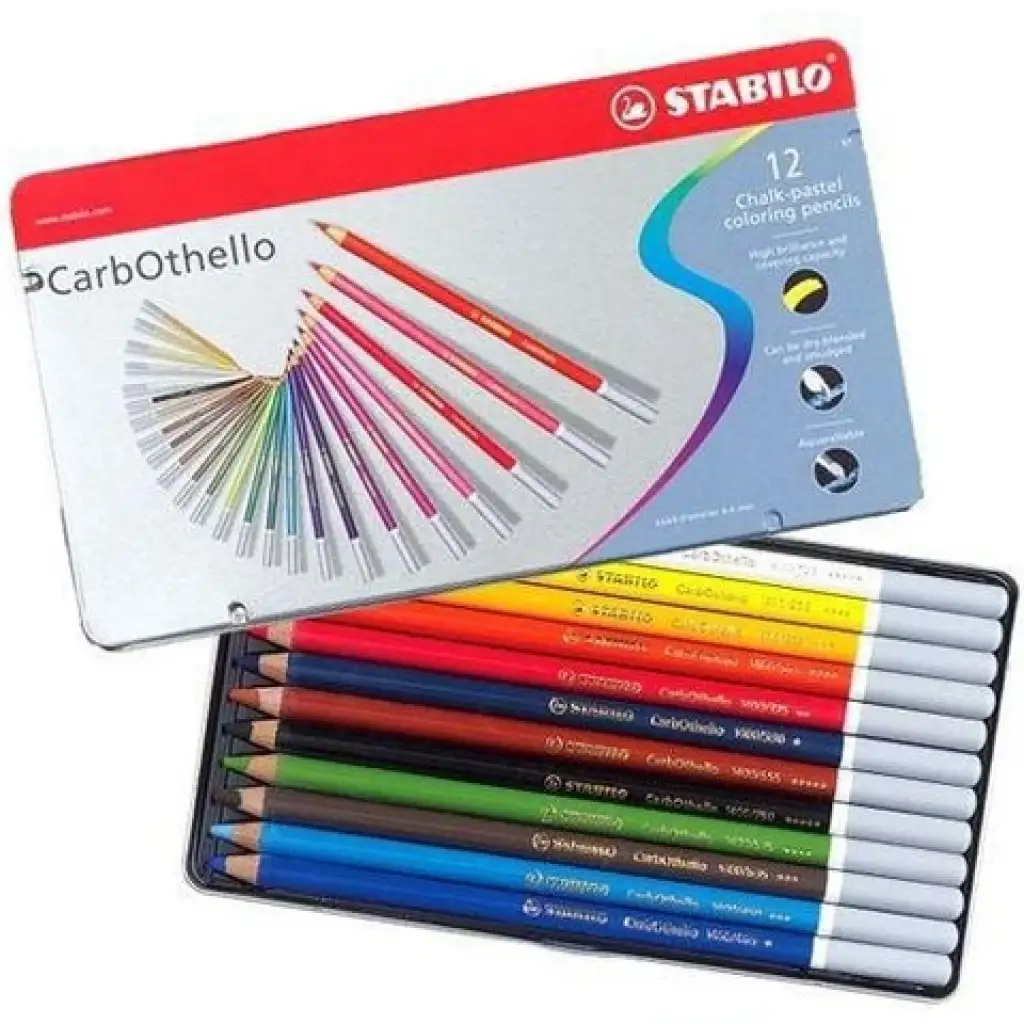 Stabilo: CarbOthello 12er-Set Buntstifte in Metalldose kép 2