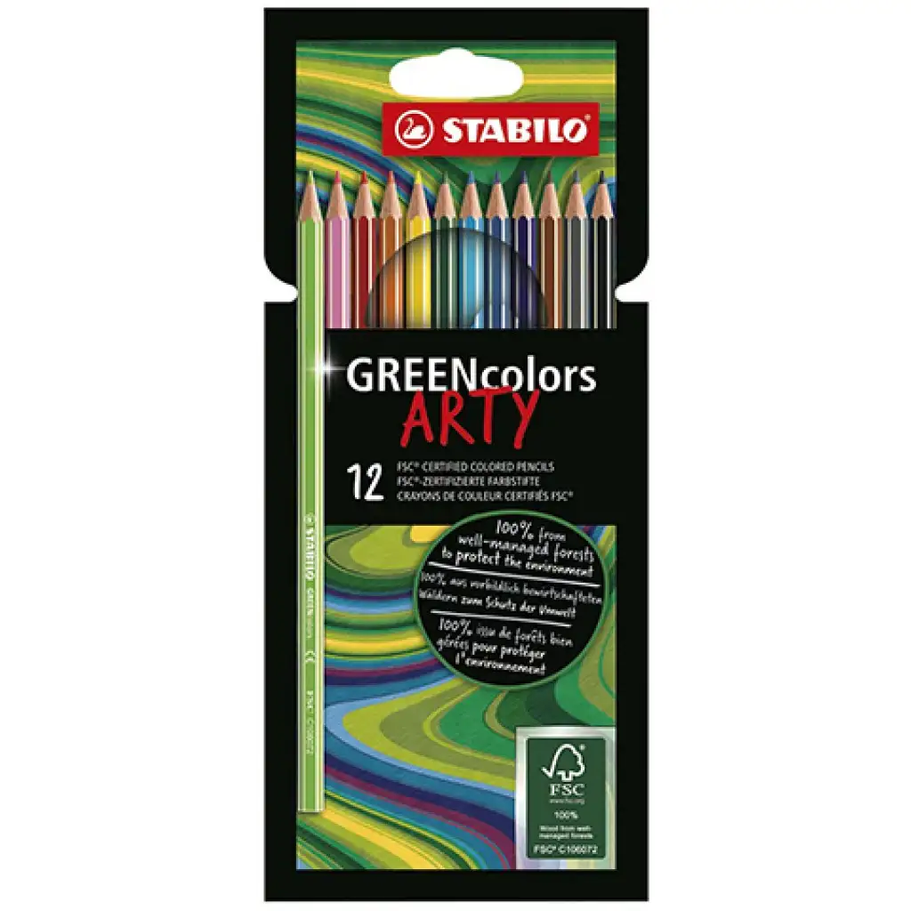 Stabilo: GREENcolors ARTY Buntstifte 12er-Set
