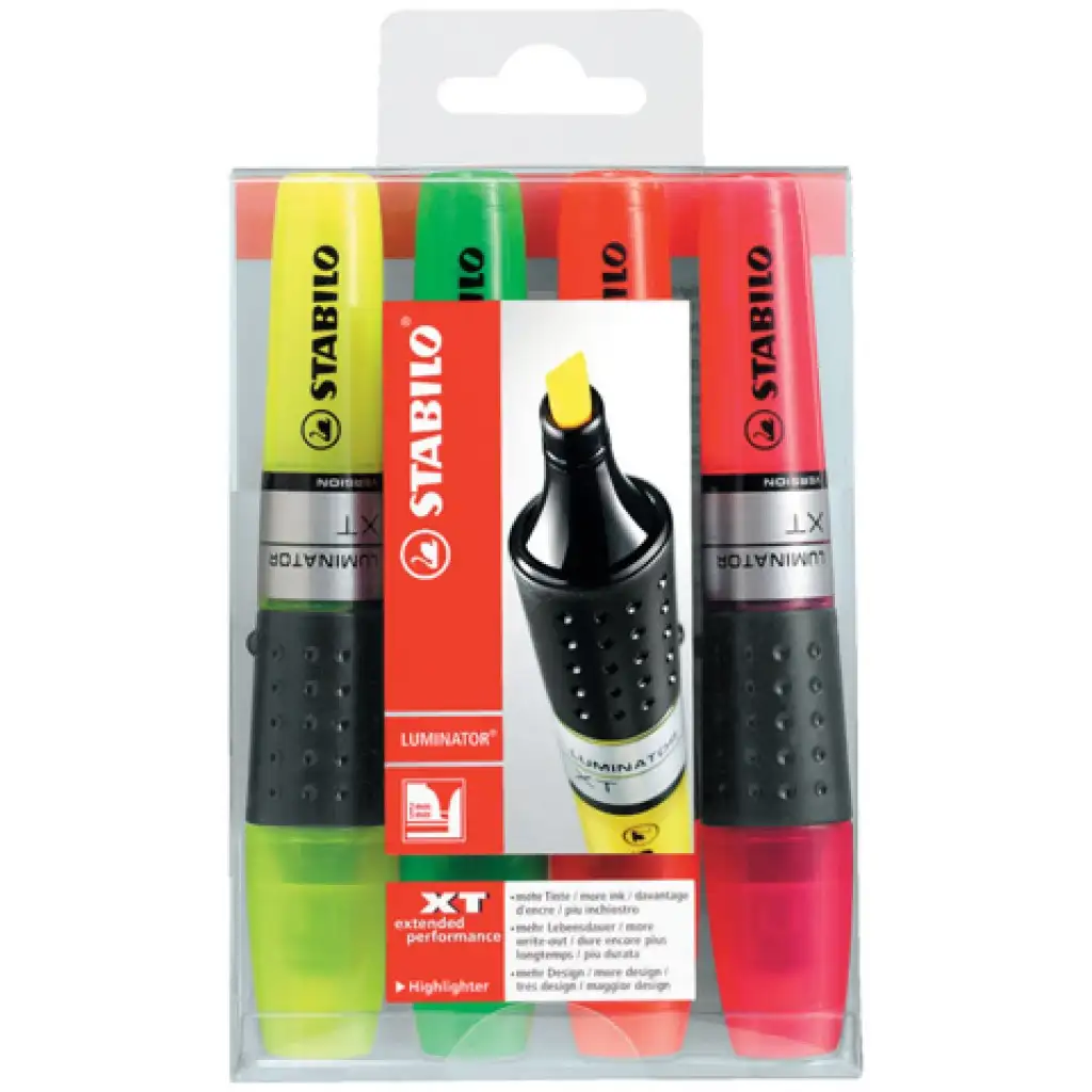 Stabilo: Luminator Textmarker 4er-Set