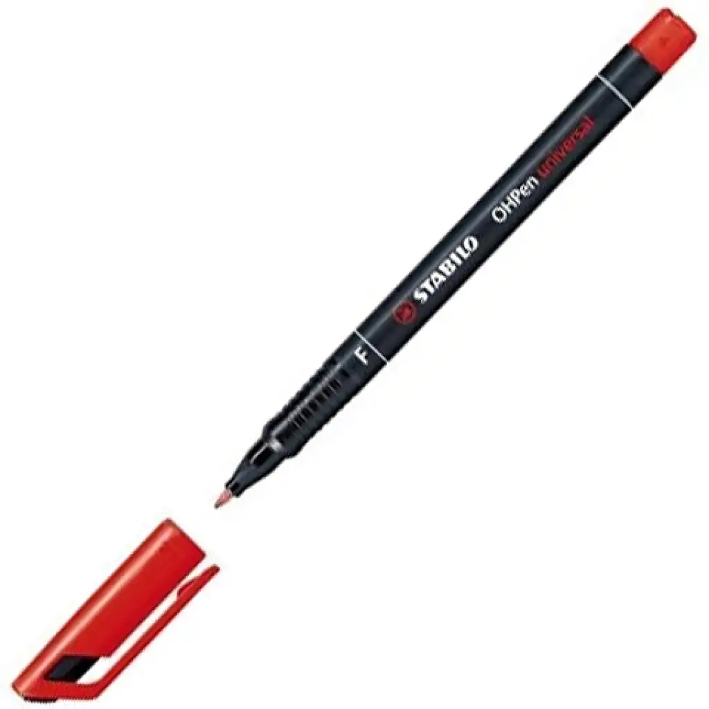 Stabilo OHPen universal F alkoholischer Filzstift in Rot 0,7mm kép 2
