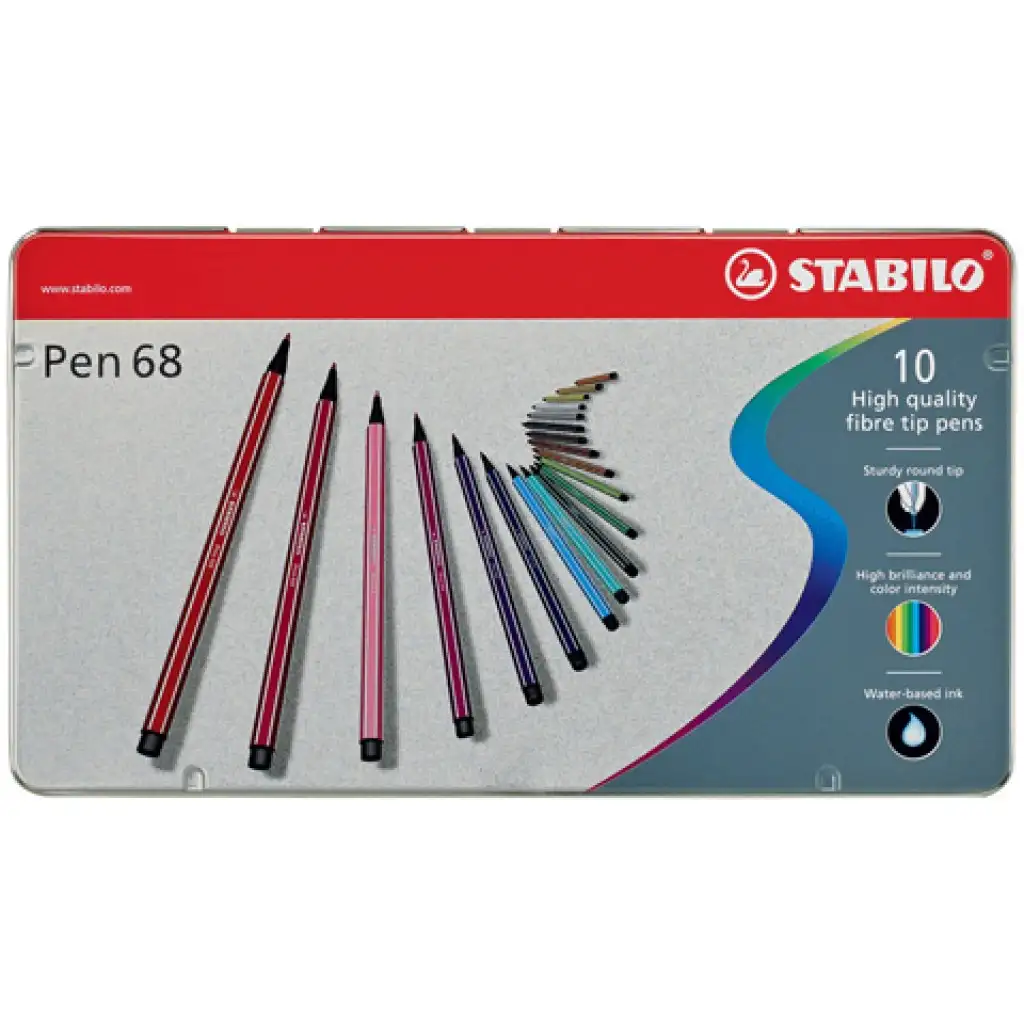 Stabilo: Pen 68 Filzstift-Set in Metalldose, 10 Stück kép 2