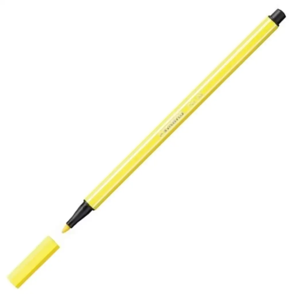 Stabilo: Pen 68 Filzstift in fluoreszierendem Gelb, 1mm kép 2