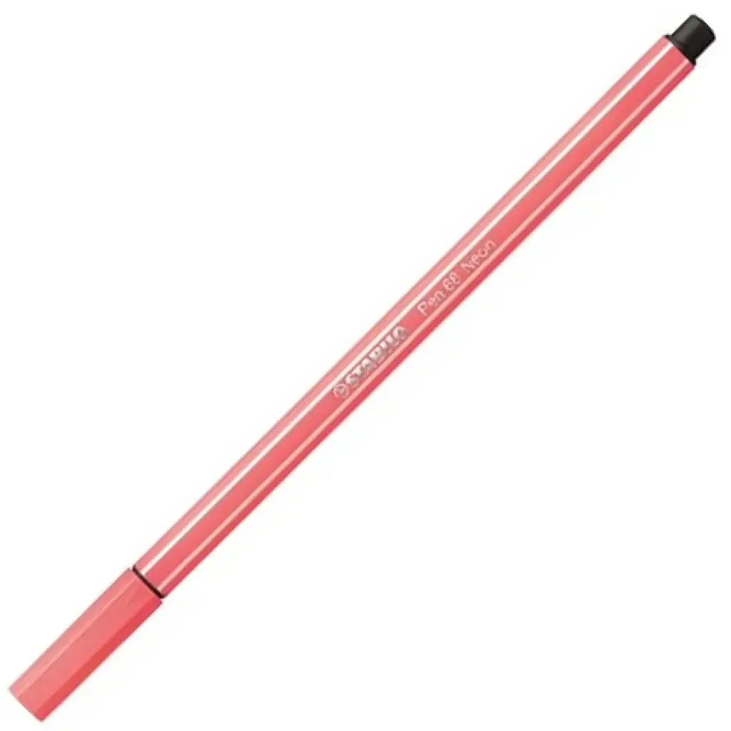 Stabilo: Pen 68 Filzstift in fluoreszierendem Rot, 1 mm