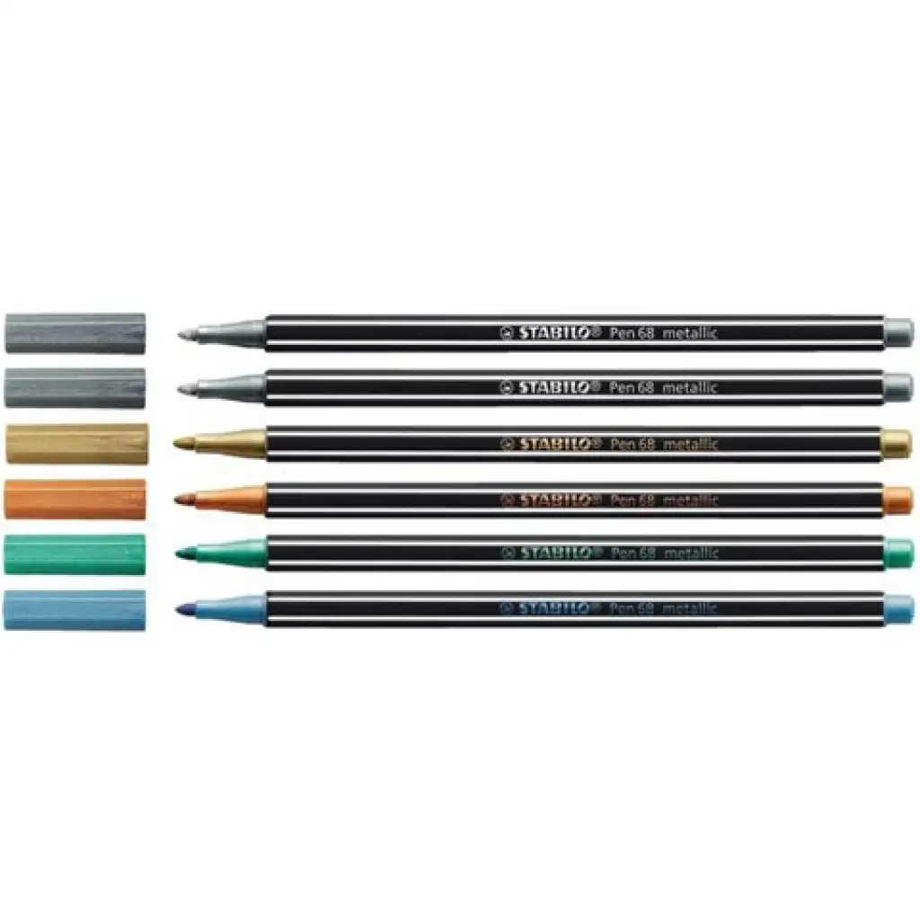 Stabilo: Pen 68 Metallic Filzstift 6er-Set in Metalldose kép 2