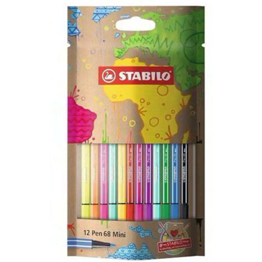 Stabilo: Pen 68 Mini 12er-Set farbige Filzstifte