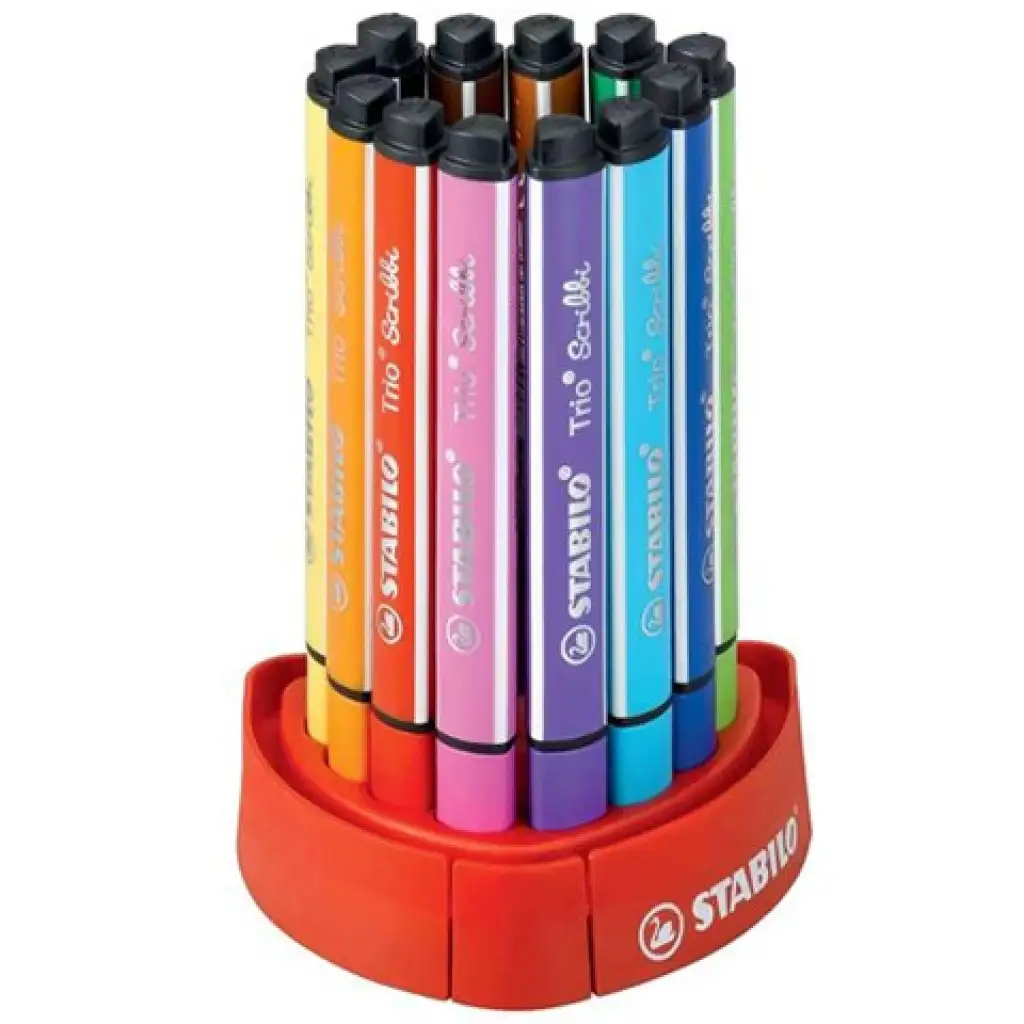 Stabilo: Trio Scribbi Tisch-Filzstift-Set 12 Stück kép 2