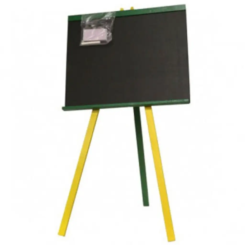 Staffelei-Holz-Zeichenbrett mit Kreide, bunte Beine