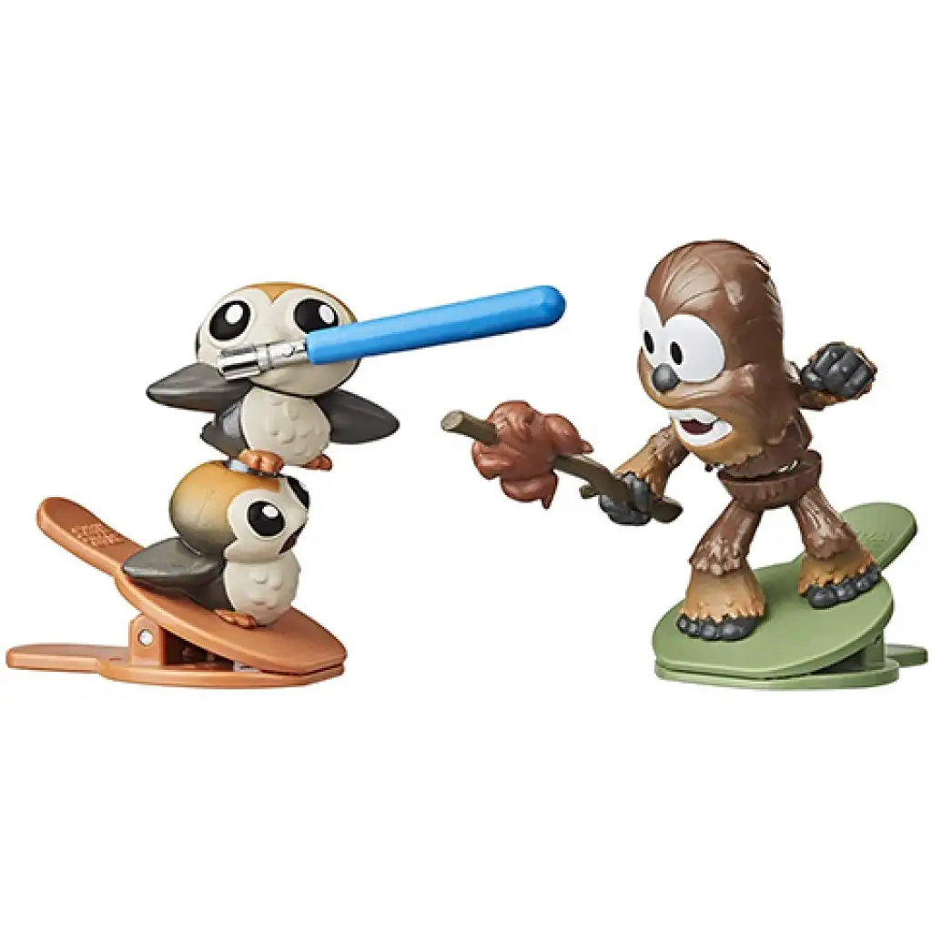 Star Wars Battle Bobblers Porgs vs Chewie Clip-Figur - Hasbro kép 2