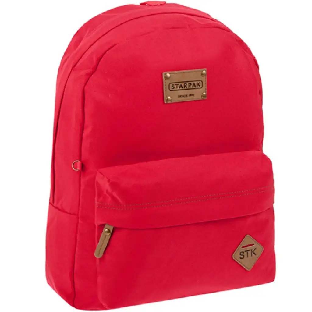 Starpak korallenfarbener zweifächiger Schulranzen, Rucksack