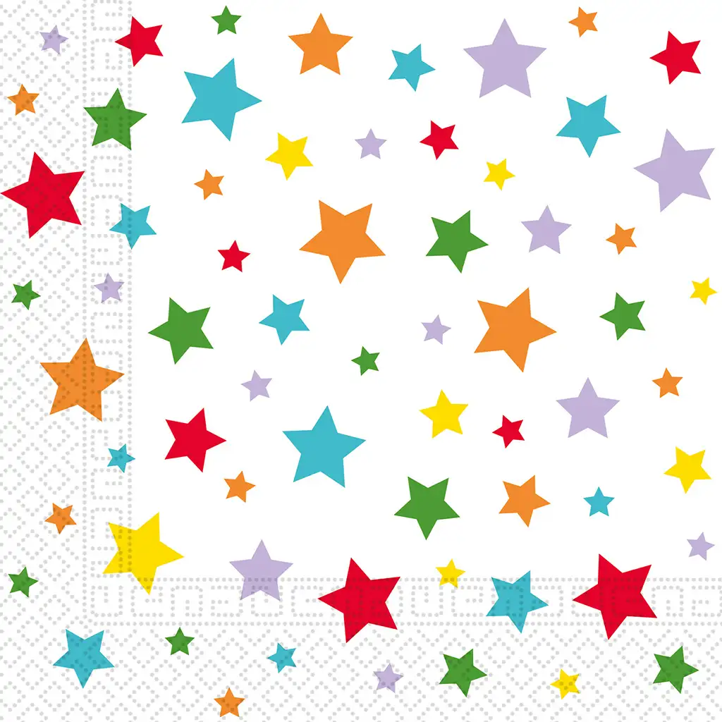 Sternen-Papierserviettenset – 2-lagig, 33x33 cm, 20 Stück