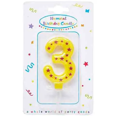 Sternen-Zahlenkerze 3