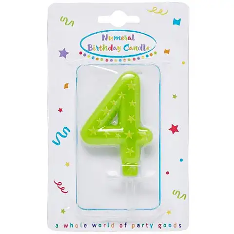 Sternen-Zahlenkerze 4