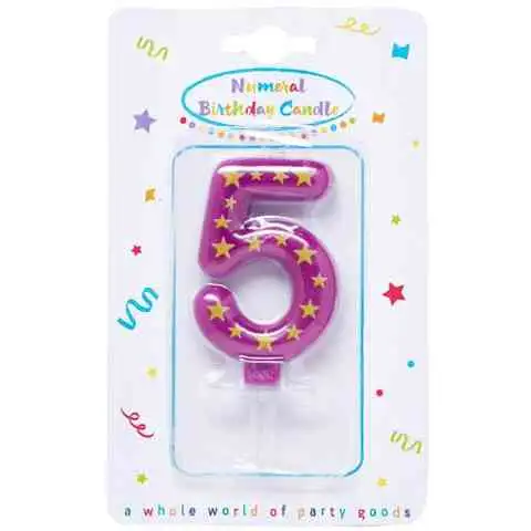 Sternen-Zahlenkerze 5