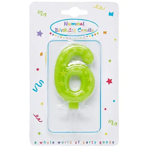 Sternen-Zahlenkerze 6