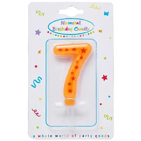 Sternen-Zahlenkerze 7