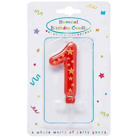 Sternförmige Zahlenkerze 1