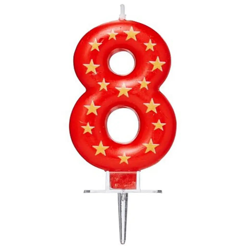Sternförmige Zahlenkerze 8 kép 2
