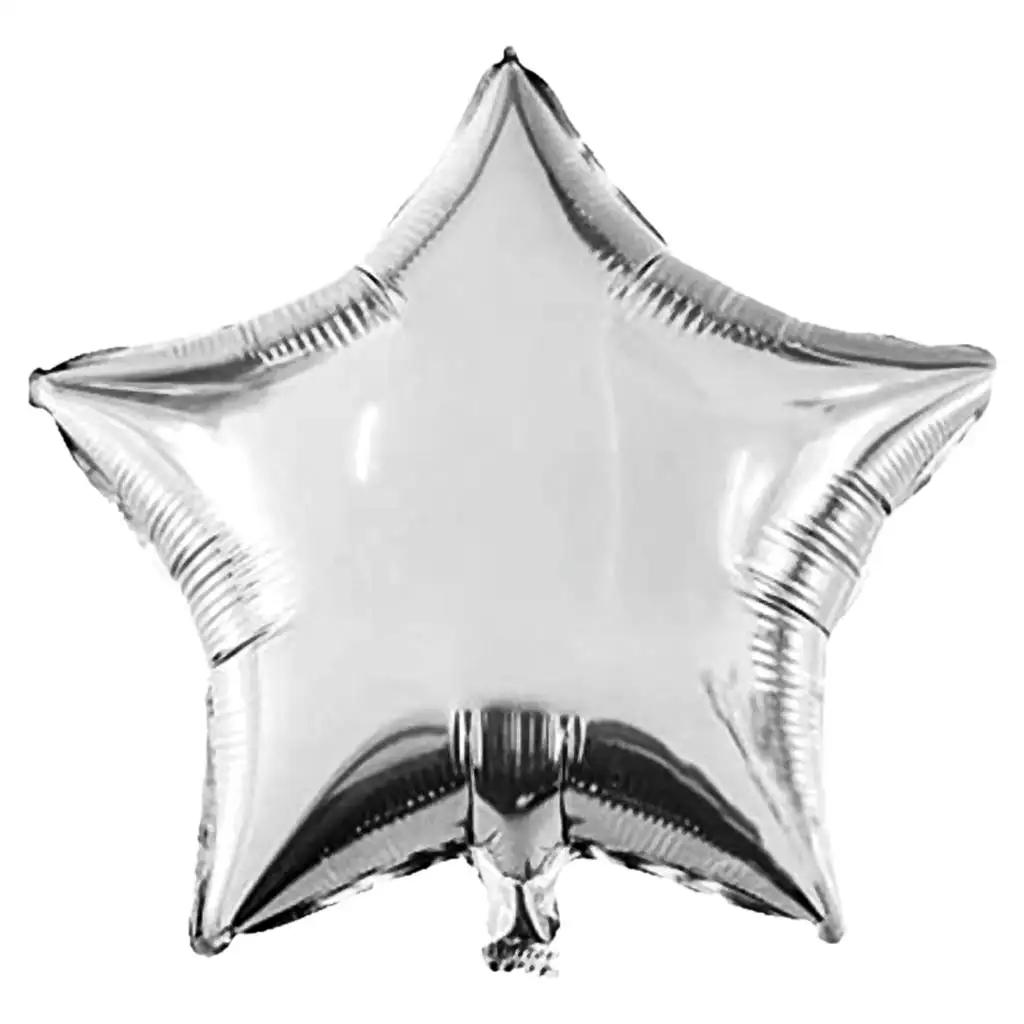 Sternförmiger Folienballon – silber 46cm