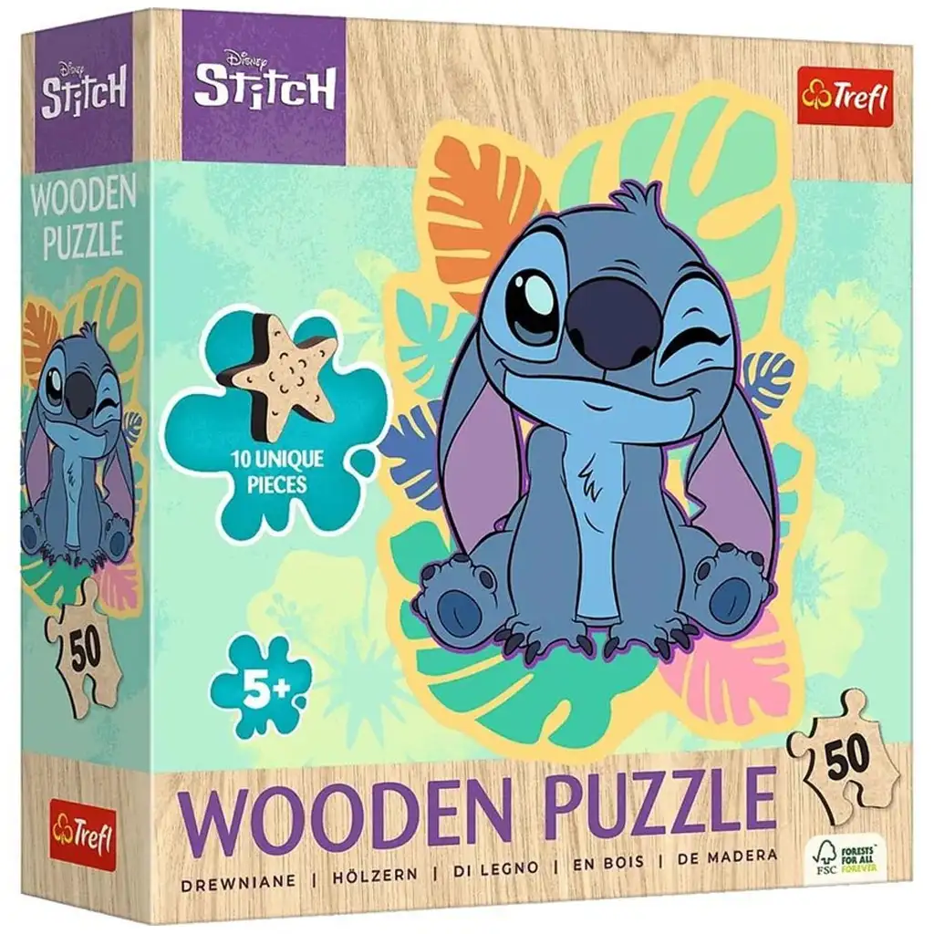 Stitchs tropisches Abenteuer 50-teiliges Holzpuzzle - Trefl