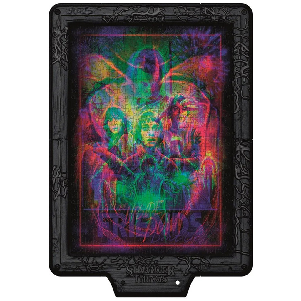 Stranger Things 520-teiliges Puzzle mit Rahmen und RGB-LED-Beleuchtung – Clementoni kép 3