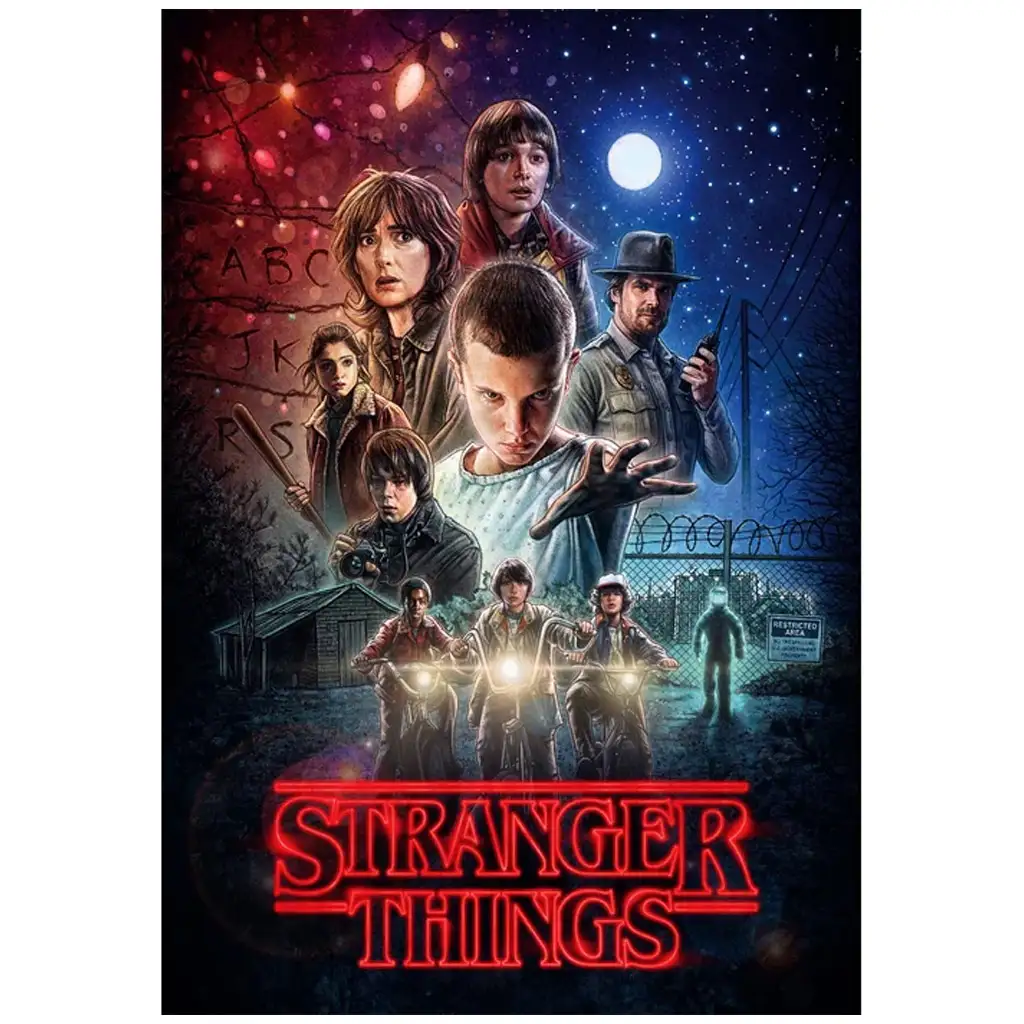 Stranger Things Staffel 1 1000-teilige Puzzle mit Poster - Clementoni kép 2