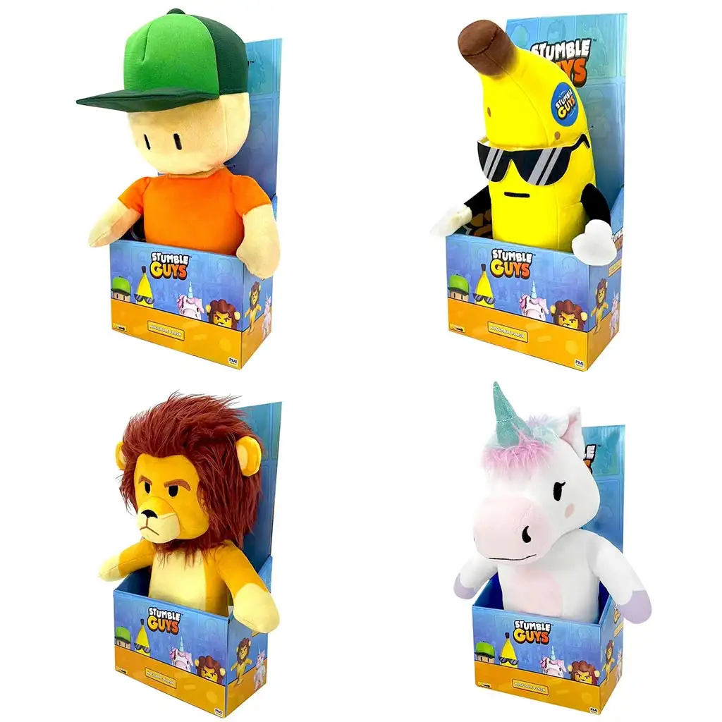 Stumble Guys kuschelige Plüschtiere in verschiedenen Varianten, 30 cm groß.
