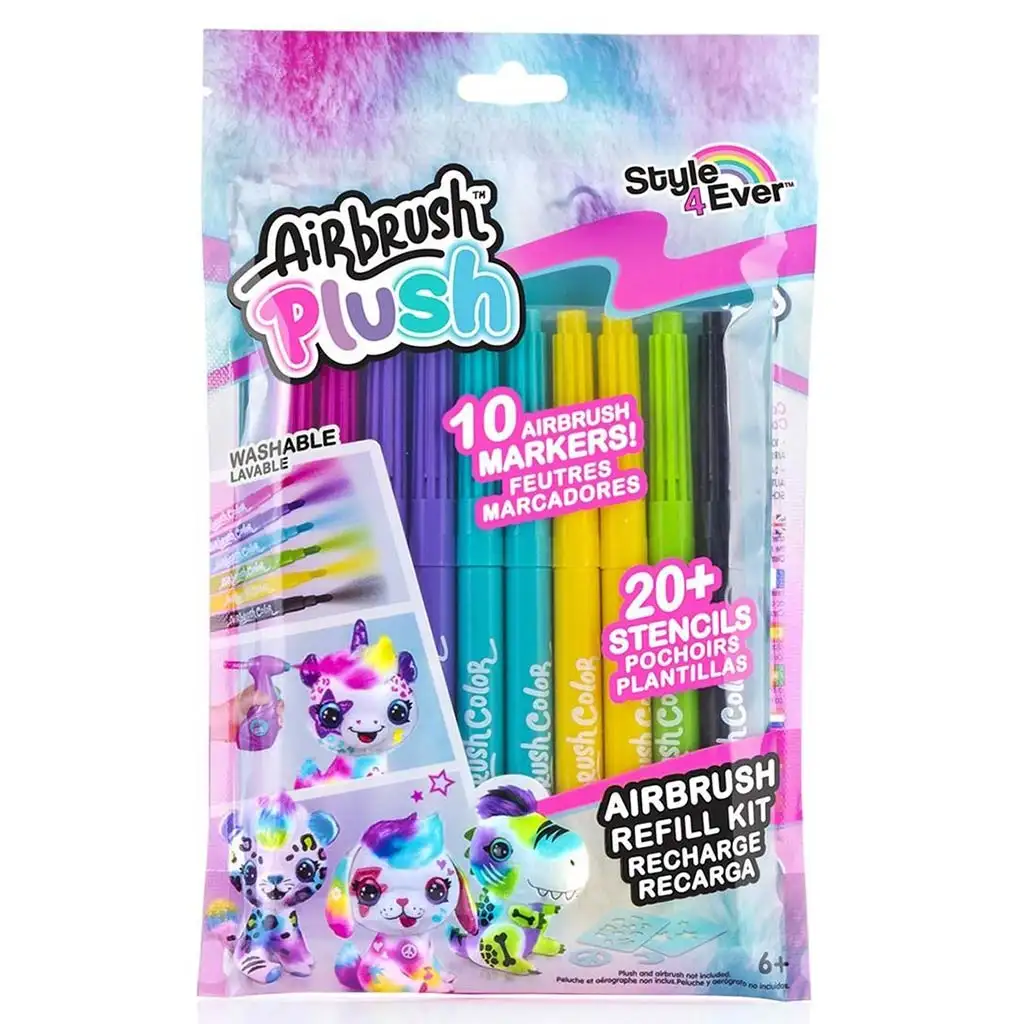 Style4Ever Filzstifte für ausmalbare Plüschtiere 10er-Pack