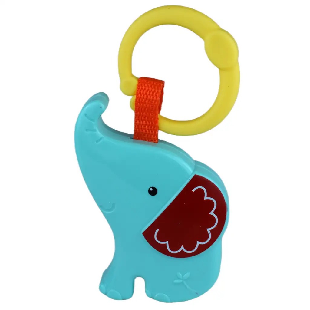 Sun Baby: Fröhlicher Elefant BPA-freie blaue Babyrassel kép 3