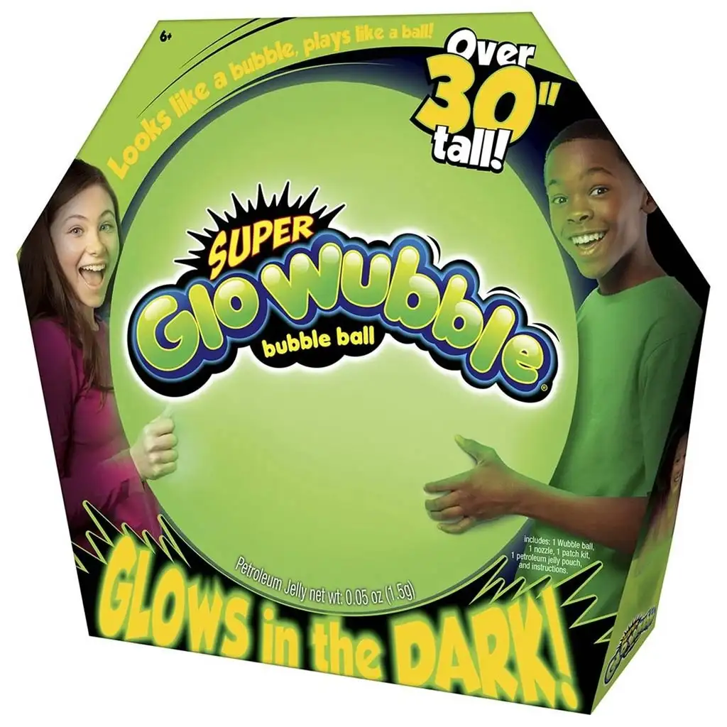 Super Glo Wubble leuchtender Blasenball in Grün, 75 cm