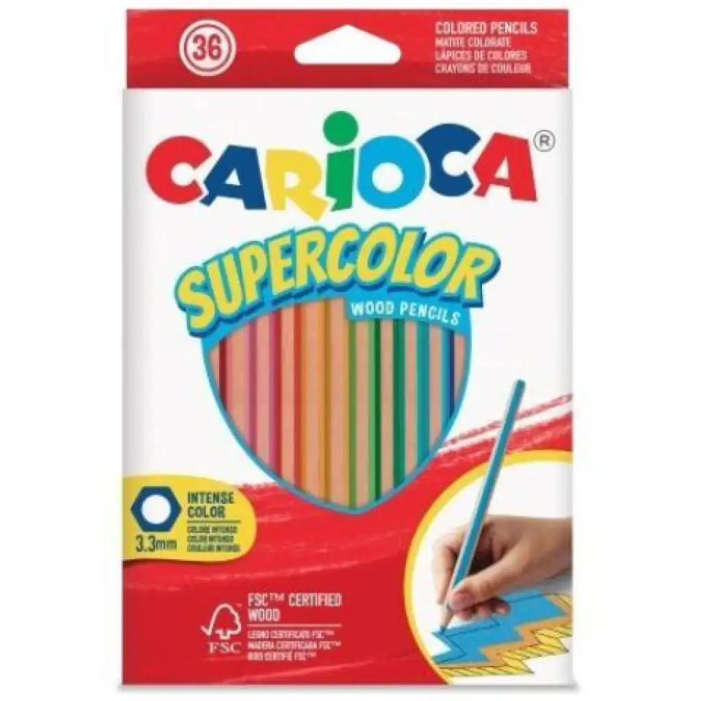 SuperColor dreieckige 36-teilige Buntstift-Set - Carioca