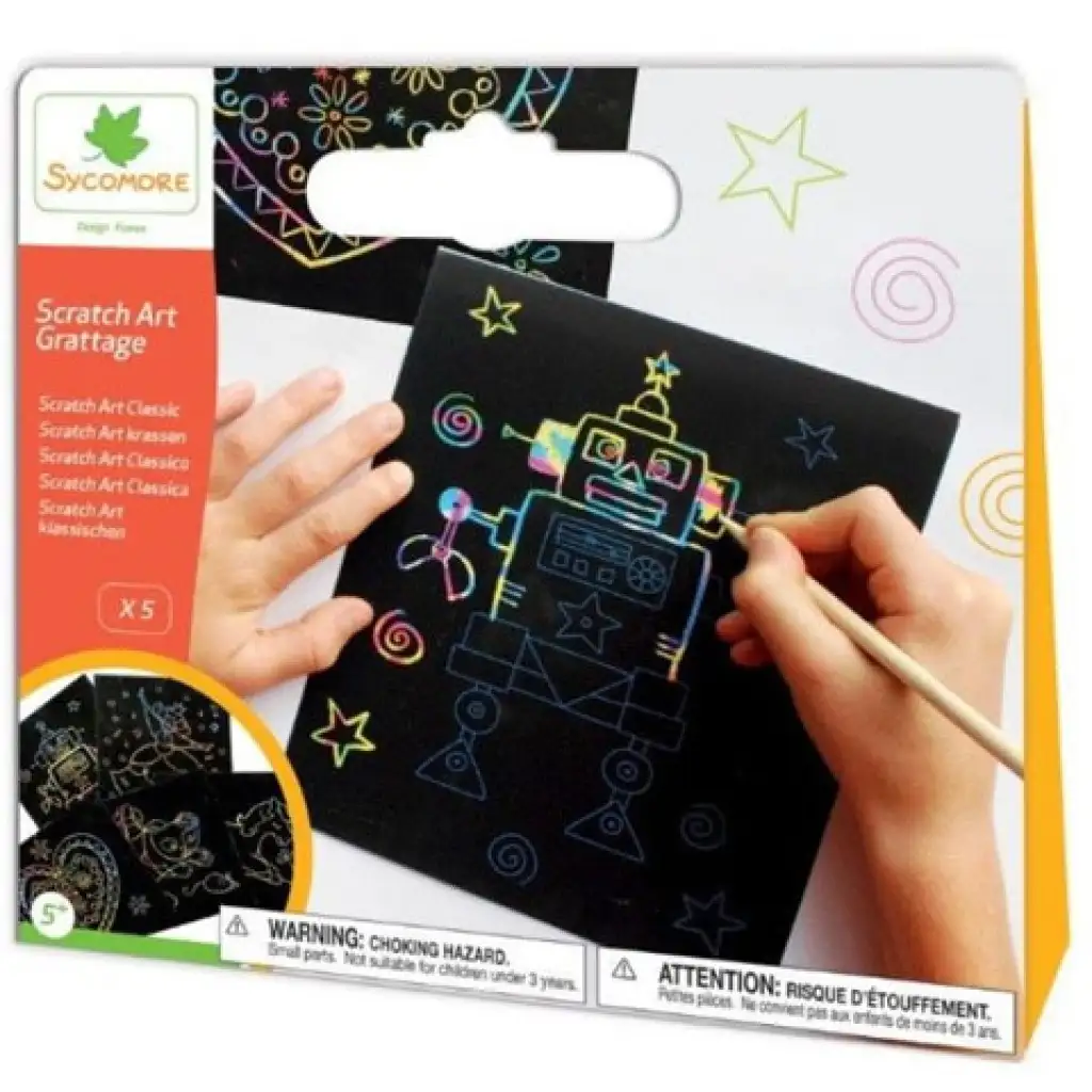 Sycomore Figuren Kratzbild Technik Set