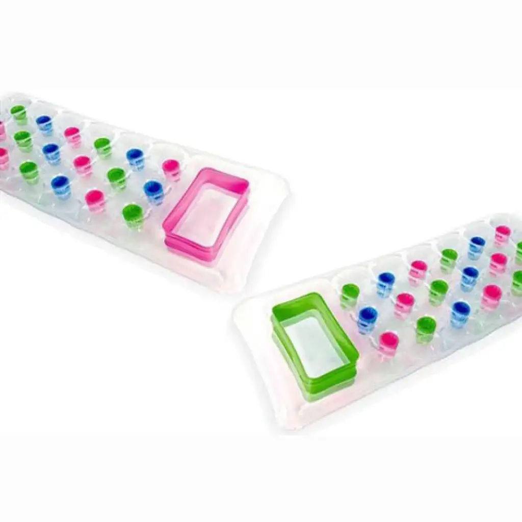 Durchsichtige Matratze mit bunten Bechern 188x71cm - Intex kép 2