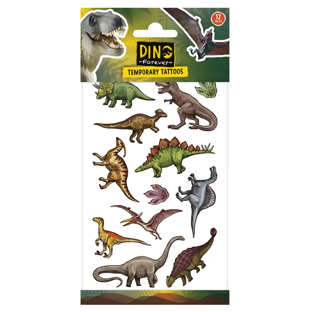 Tätowierungsset mit Dinosauriermuster - Dino